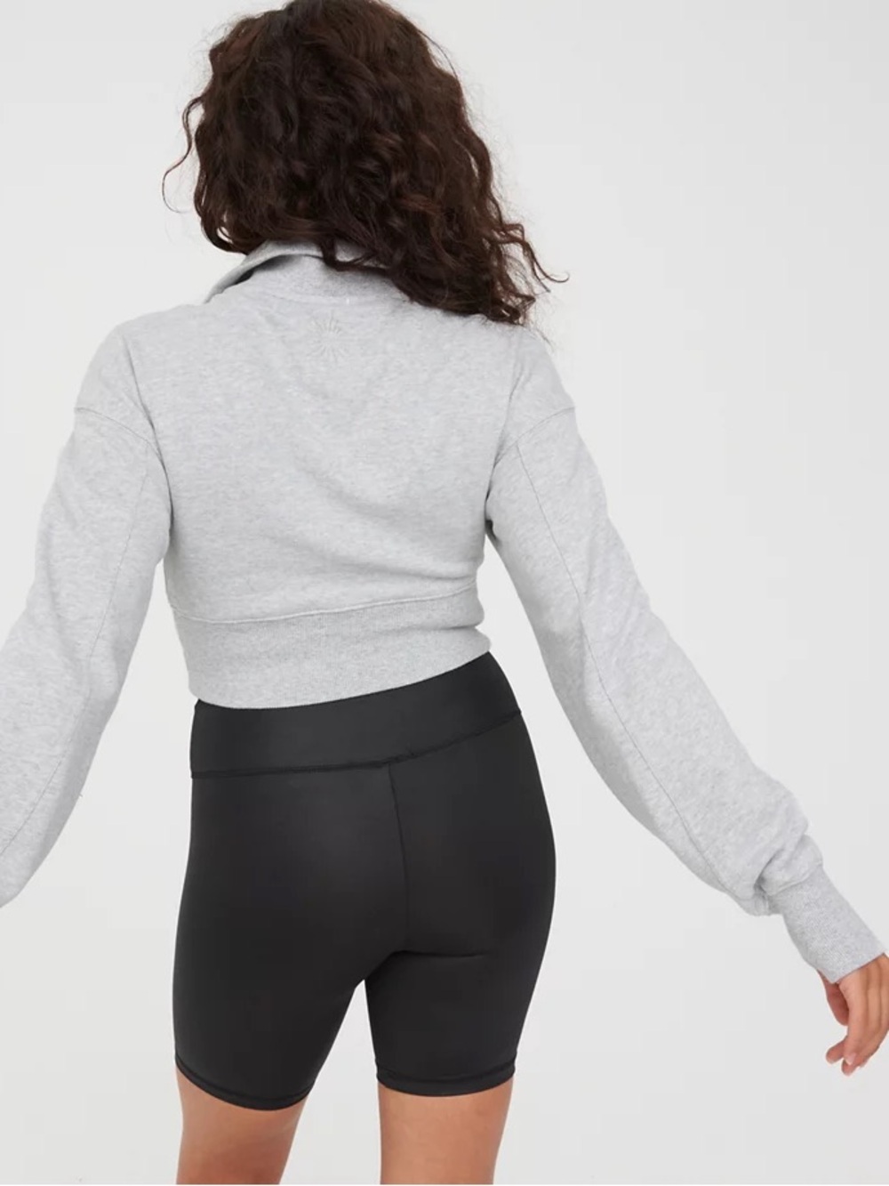 OFFLINE By Aerie Throw-Back Corset Cropped Quarter Zip - Picture 4 of 9